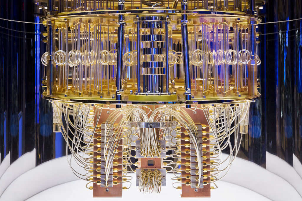 Interior of an IBM Quantum computing system. (Credit: IBM)